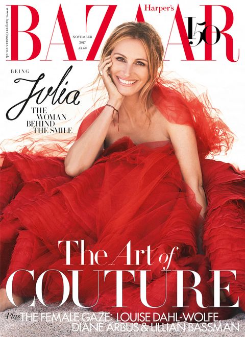Julia Roberts for Harper's Bazaar November 2017 cover
