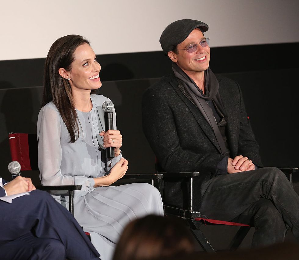 Angelina Jolie and Brad Pitt at a 2015 screening of Beyond The Sea