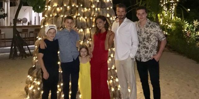 Beckham family New Year's Eve