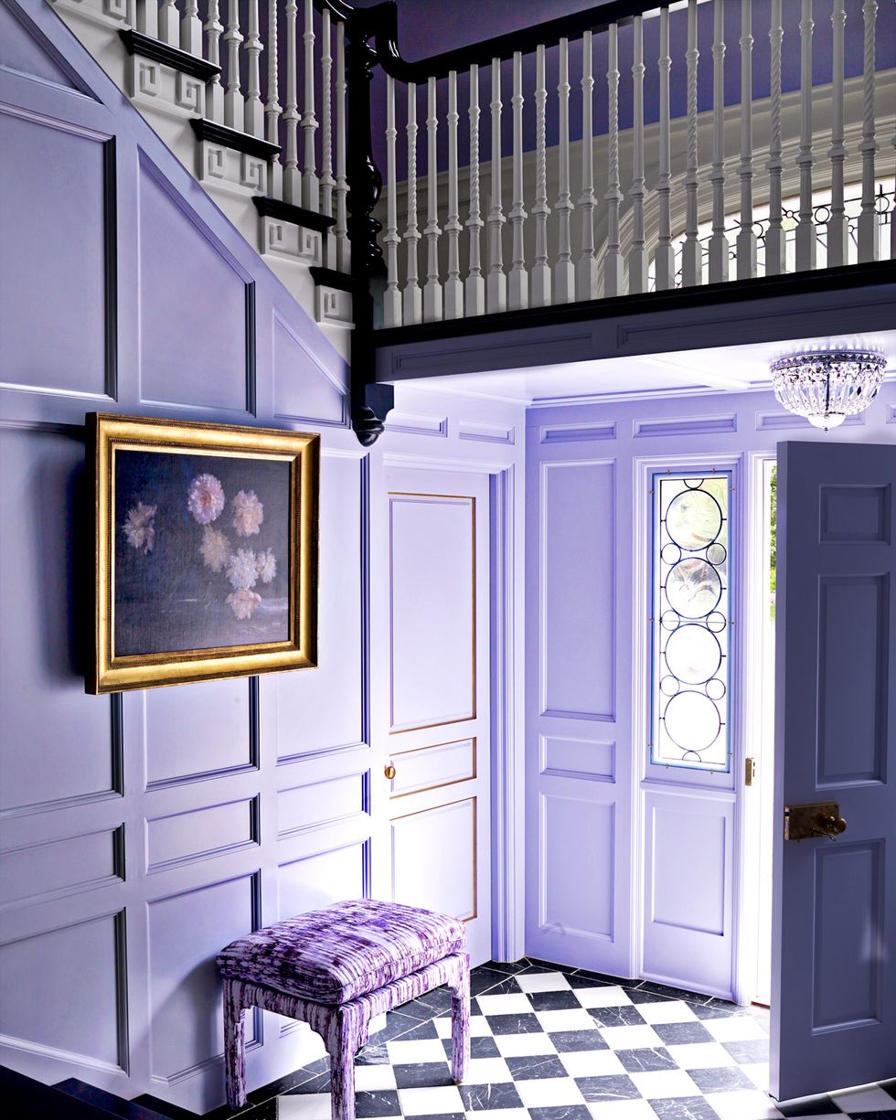 purple lavender entryway