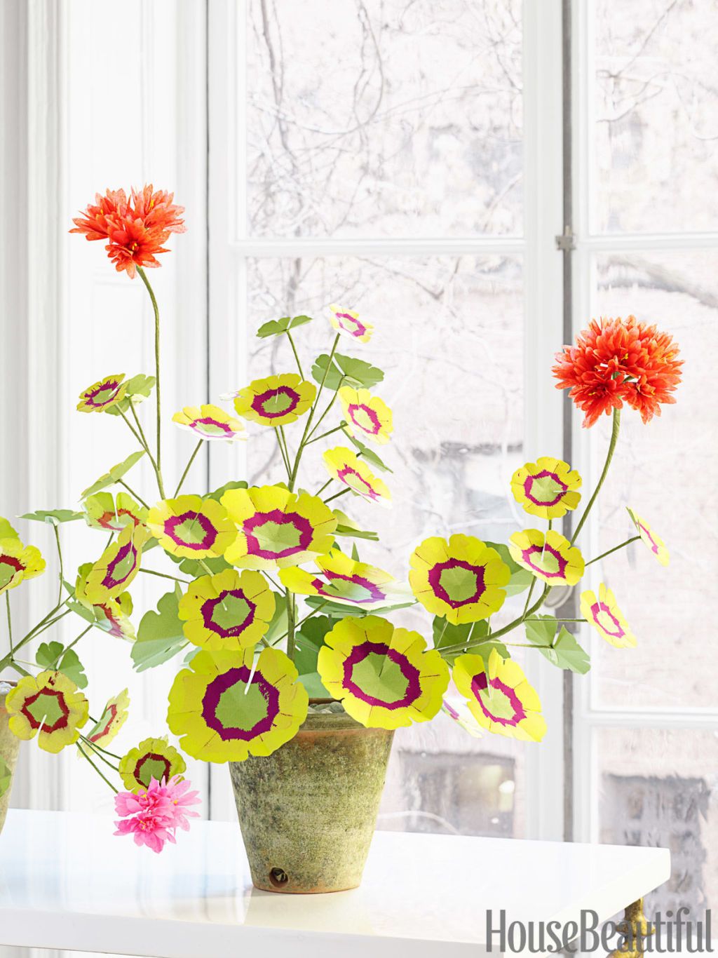 threshold paper flower garland