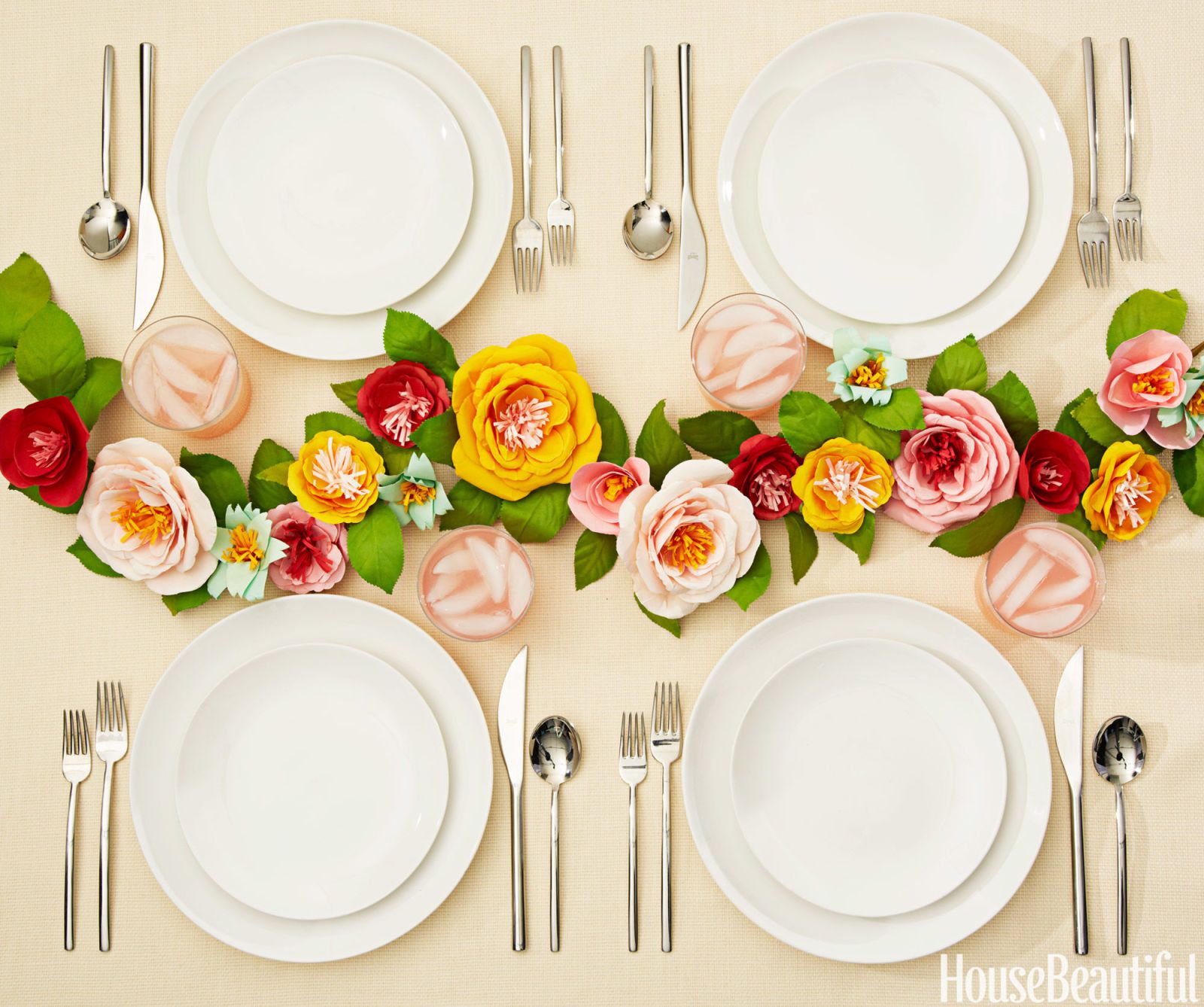 threshold paper flower garland