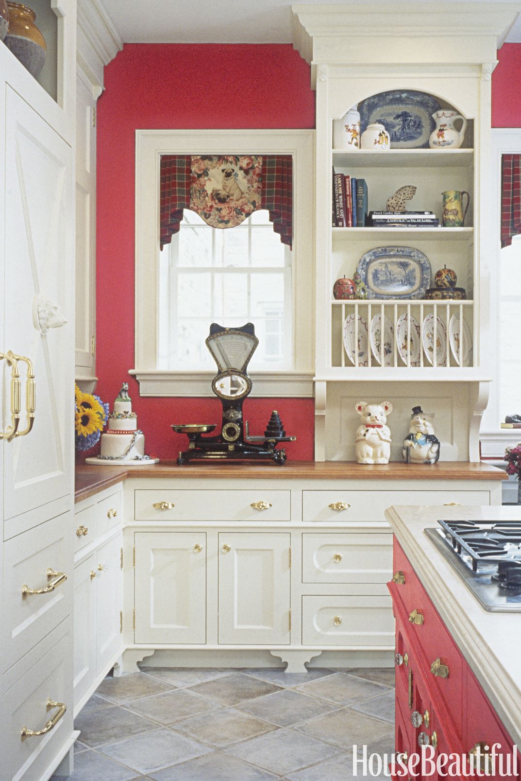 Simple Images Of Red Kitchens with Simple Decor