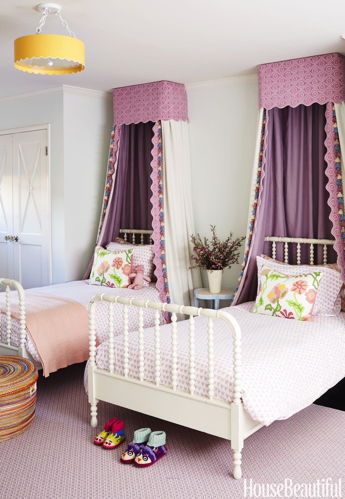 Pink and on sale lavender bedroom