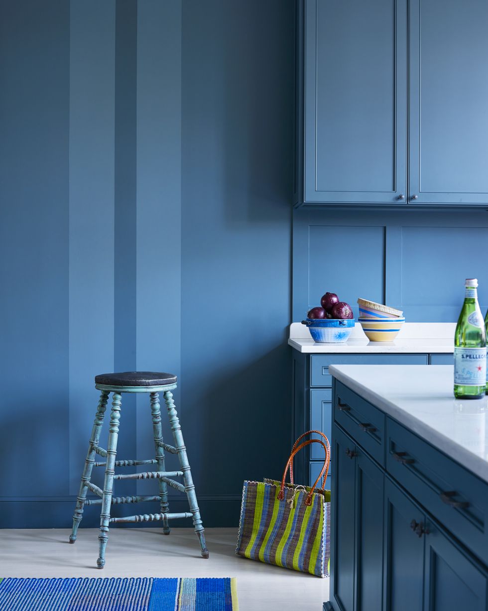 Modern Blue Kitchen Cabinets for Home- Srijan Interios