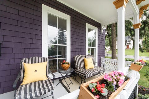 Purple Victorian Home Exterior Paint Colors Image