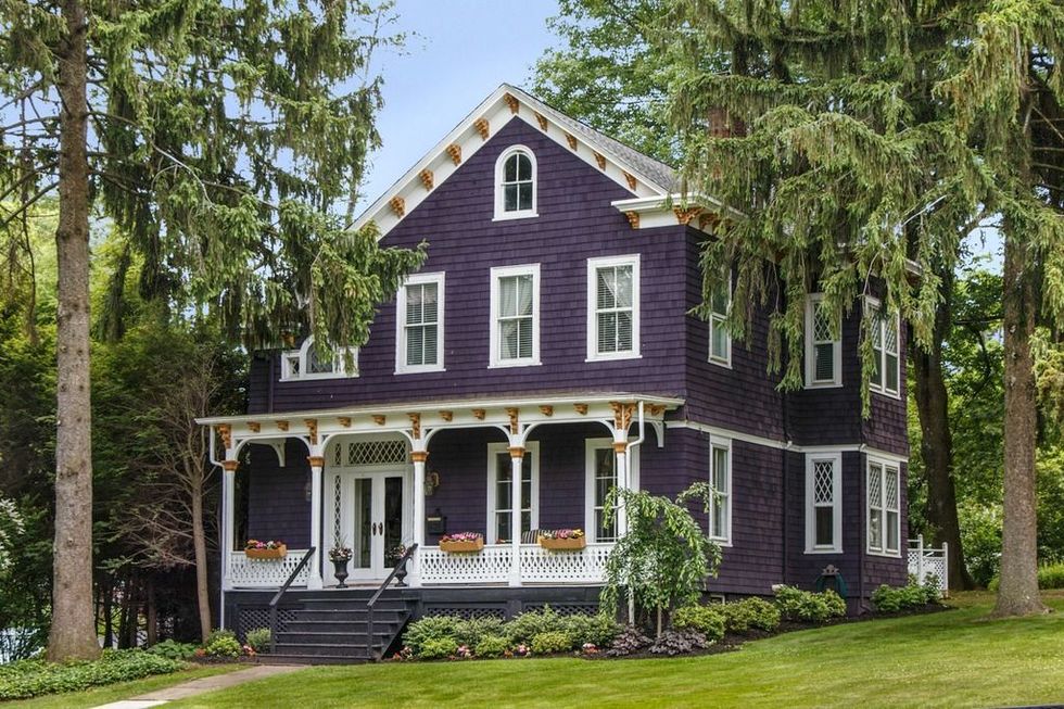 Purple Victorian Home - Purple Exterior Paint Colors