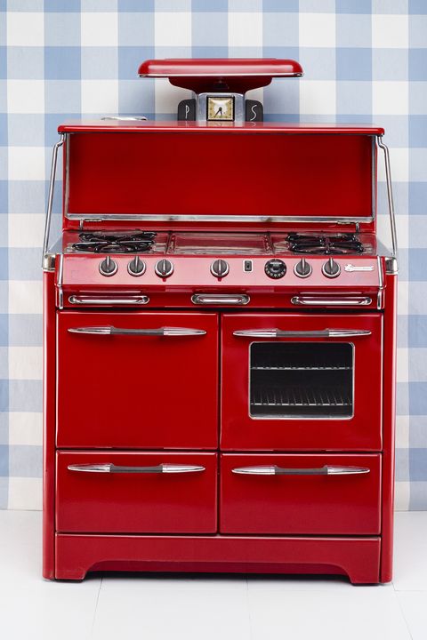Red, Drawer, Line, Maroon, Cabinetry, Kitchen appliance accessory, Material property, Rectangle, Design, Gas, 