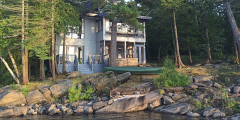 A Dated Lake House Gets a Modern Rustic Makeover