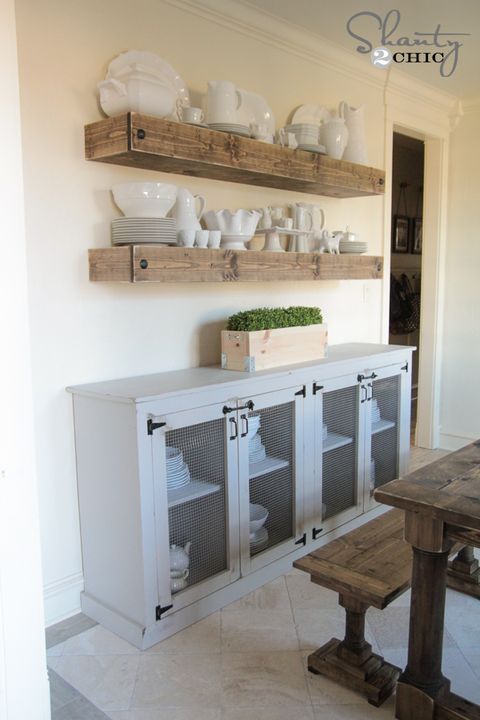 Small Dining Room Ideas Design Tricks, Buffet With Open Shelves Above
