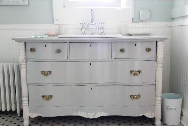 15 Repurposed Furniture Transformations, Old Furniture Turned Into Bathroom Vanity