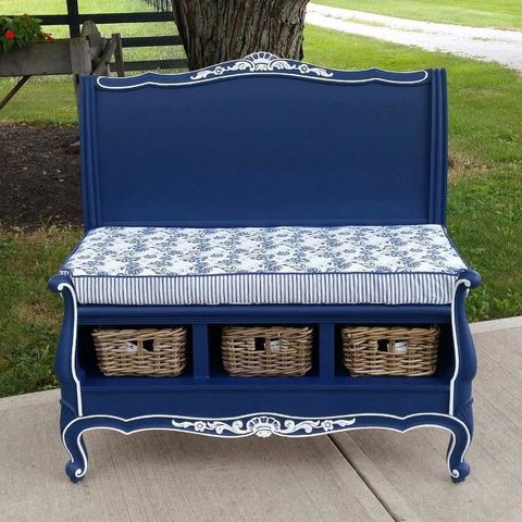 Furniture, Blue, Wicker, Outdoor furniture, Table, Bench, Rectangle, 