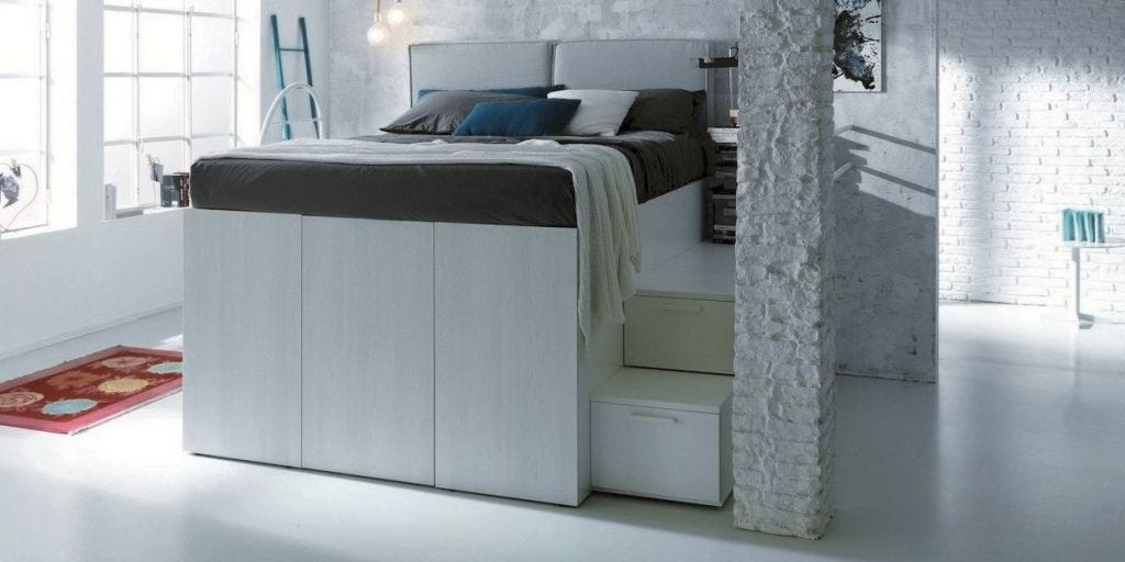 Two In One Bed And Closet Under The Storage