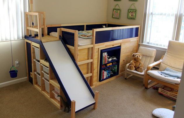 kura bed with malm drawers