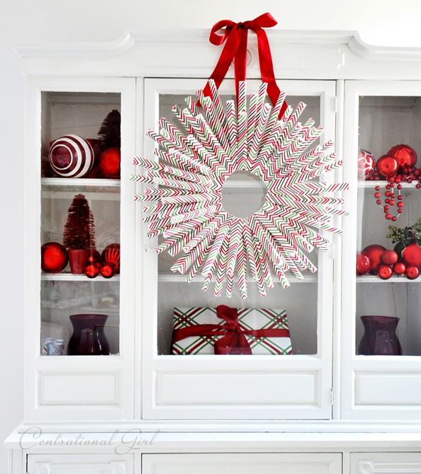 VOSAREA 12x12cm Christmas Door Wreath Wooden Embellishments Flower Art Xmas Garland Front Decoration 