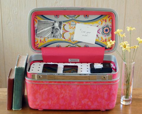 Pink, Pencil case, Material property, Box, Rectangle, Stationery, Case, Pencil, 