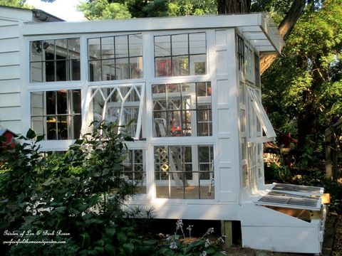 Greenhouse Made Out Of Vintage Windows How To Build A Greenhouse