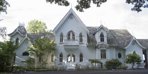 Gothic Revival White Home Tour American House Design Image