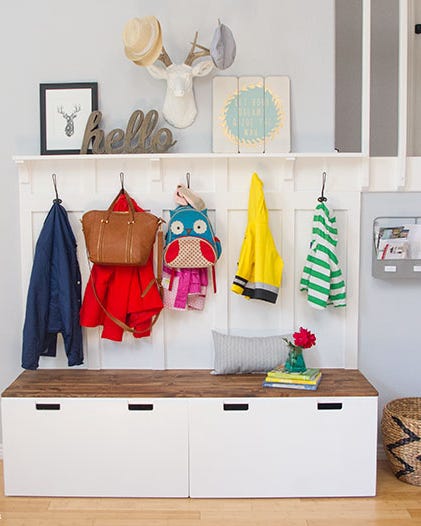 12 ikea hacks for your entryway - entryway & mudroom storage ideas