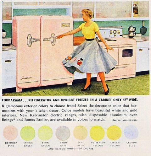 Yellow, Cook, Cabinetry, Kitchen, Circle, Advertising, Poster, Illustration, Major appliance, Homemaker, 