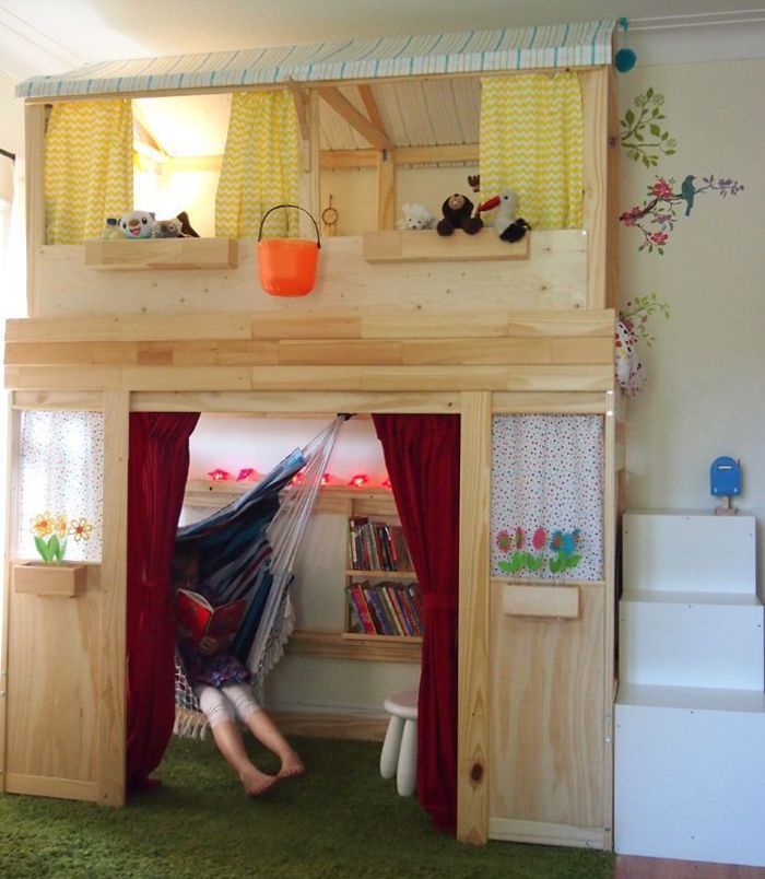 bunk bed with secret hideout