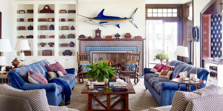 Blue Nautical Steamer Trunk Dresser  Nautical style decor, Nautical  bedroom, Beach furniture
