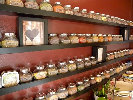 Brown, Shelf, Collection, Bottle, Dishware, Retail, Display case, Food storage containers, Shelving, Canning, 