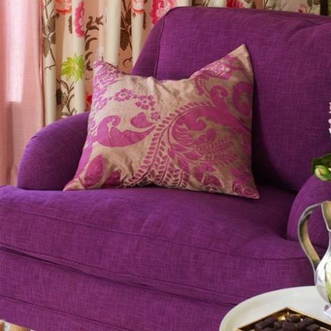 Purple, Room, Interior design, Living room, Serveware, Pink, Furniture, Interior design, Magenta, Violet, 