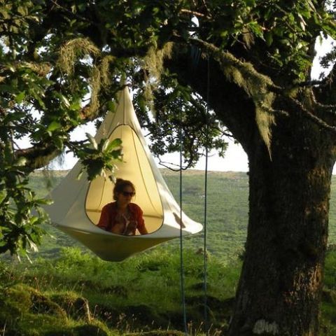 Hanging Cacoon Tent Tent Design That Hangs From a Tree