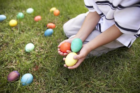 easter egg, games, easter, child, grass, bocce, toddler, play, recreation, ball,