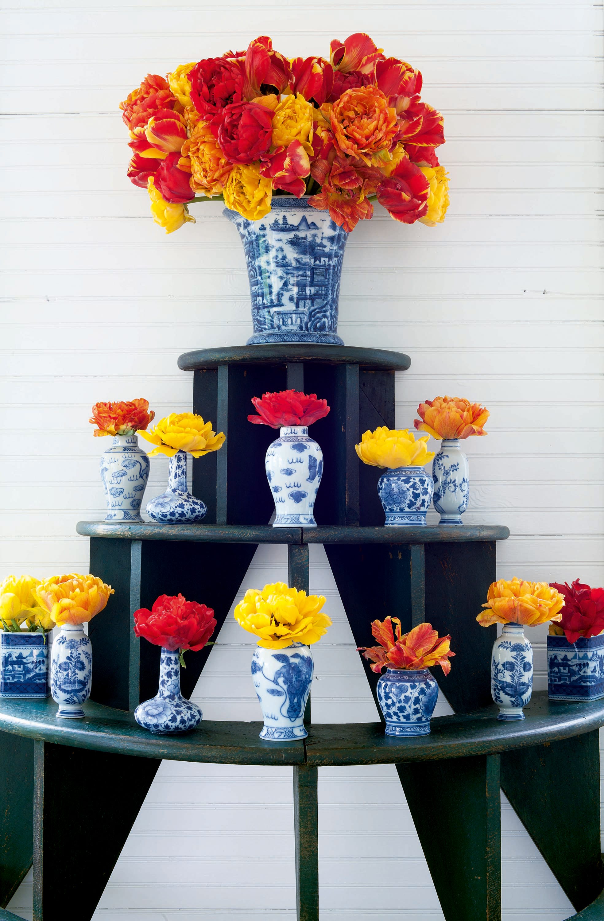 Color : Style One Color : Style One Vase Flower Arrangement Desktop Decoration Ceramic Rural Retro Porcelain Ceramic Flower Flower 