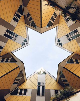 Facade, Pattern, Parallel, Symmetry, Triangle, Square, 