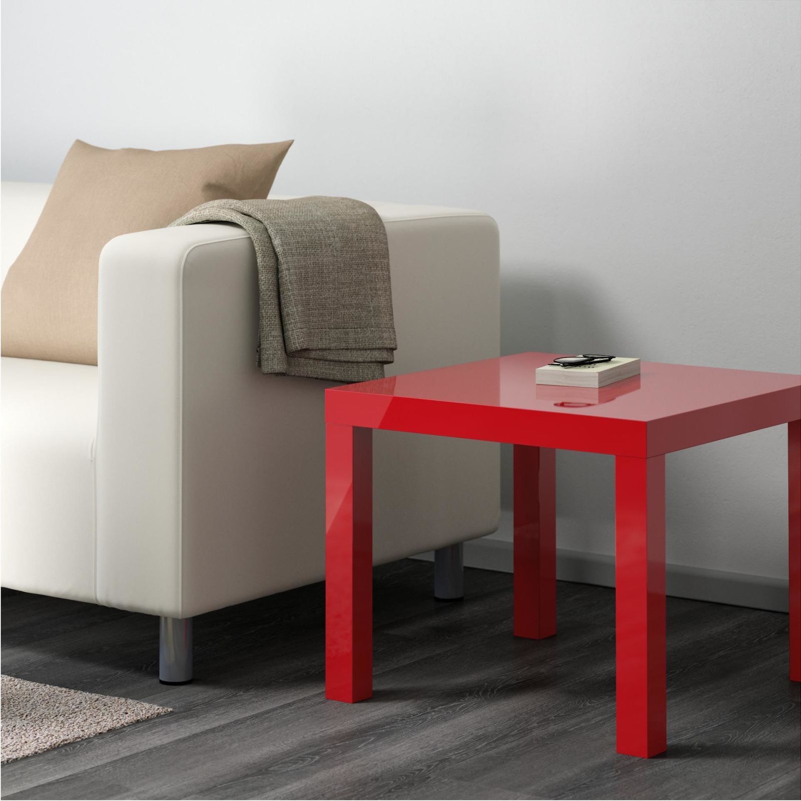 red end table ikea