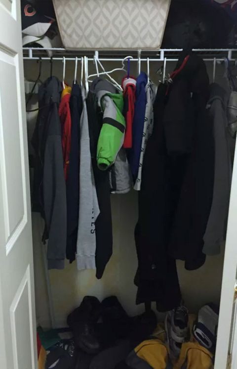 Room, Clothes hanger, Closet, Bag, Grey, Luggage and bags, Wardrobe, Collection, Shelving, Baggage, 