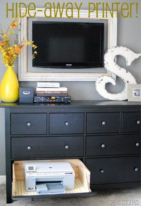 How To Hide A Printer Storage Solutions Image