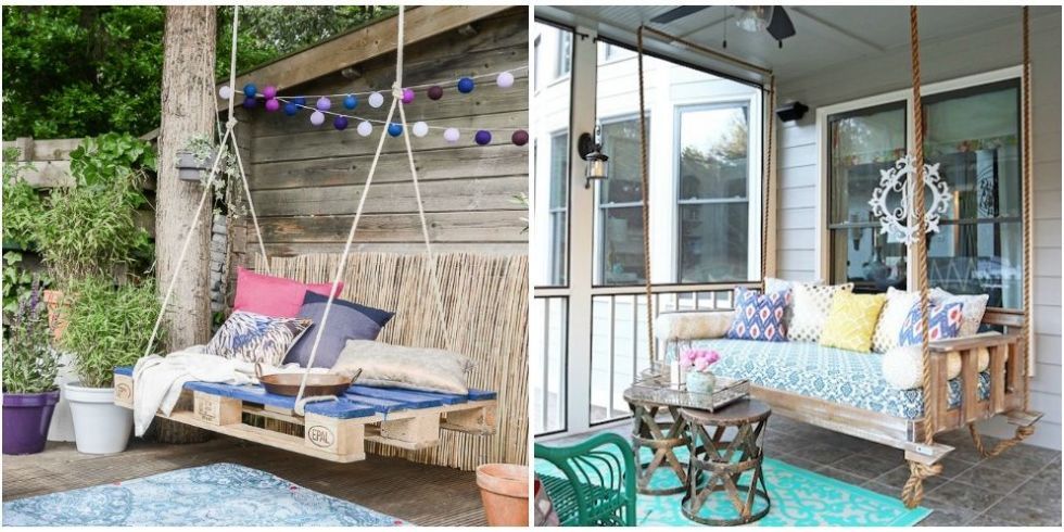 outdoor patio with swing