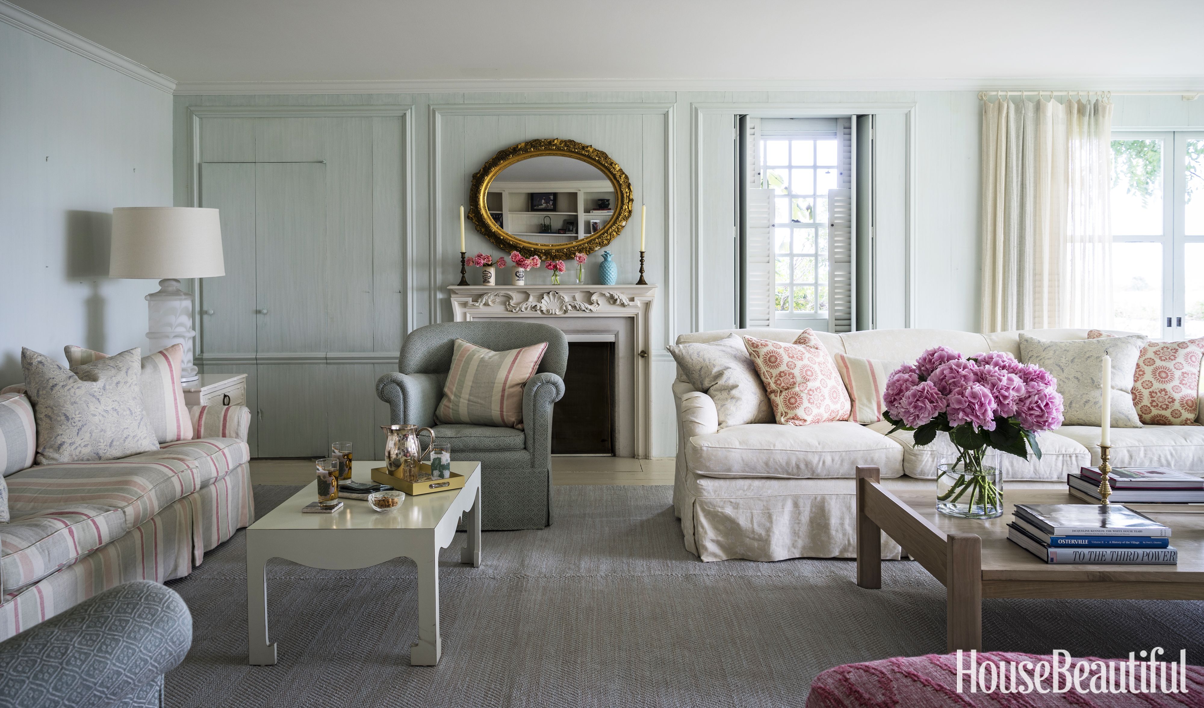 Cape Cod Living Room Gray Couch