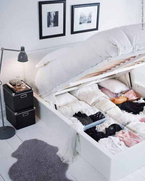 Storage Tricks For Small Bedrooms, No Dresser Storage Ideas