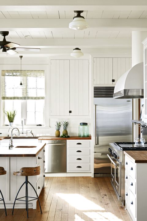 Featured image of post Modern White Kitchen Accessories : The flat front cabinets are a consignment store find.