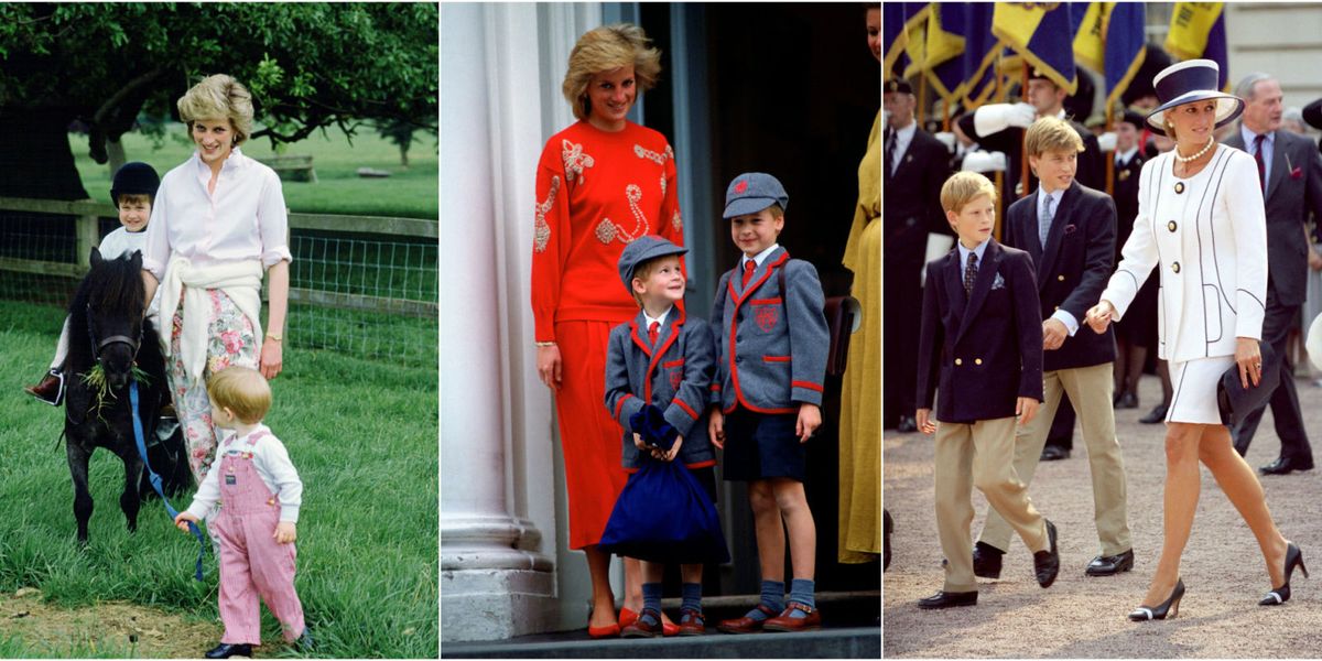 Princess Diana, Prince William, and Prince Harry