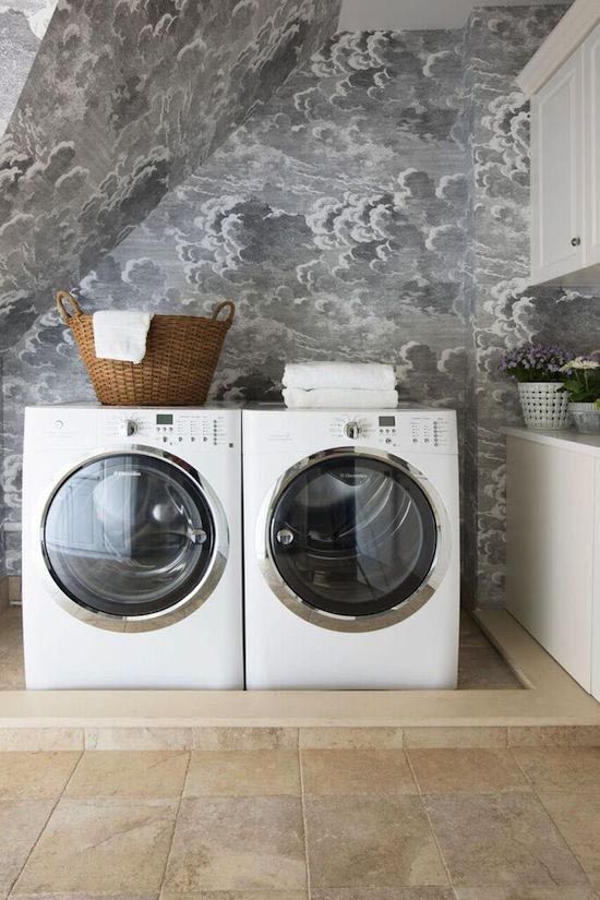 Washing machine, Clothes dryer, Floor, Major appliance, Flooring, Laundry room, Laundry, Grey, Home appliance, Space, 