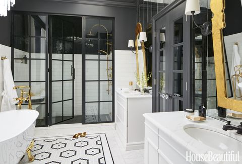 Glam Black and White Bathroom