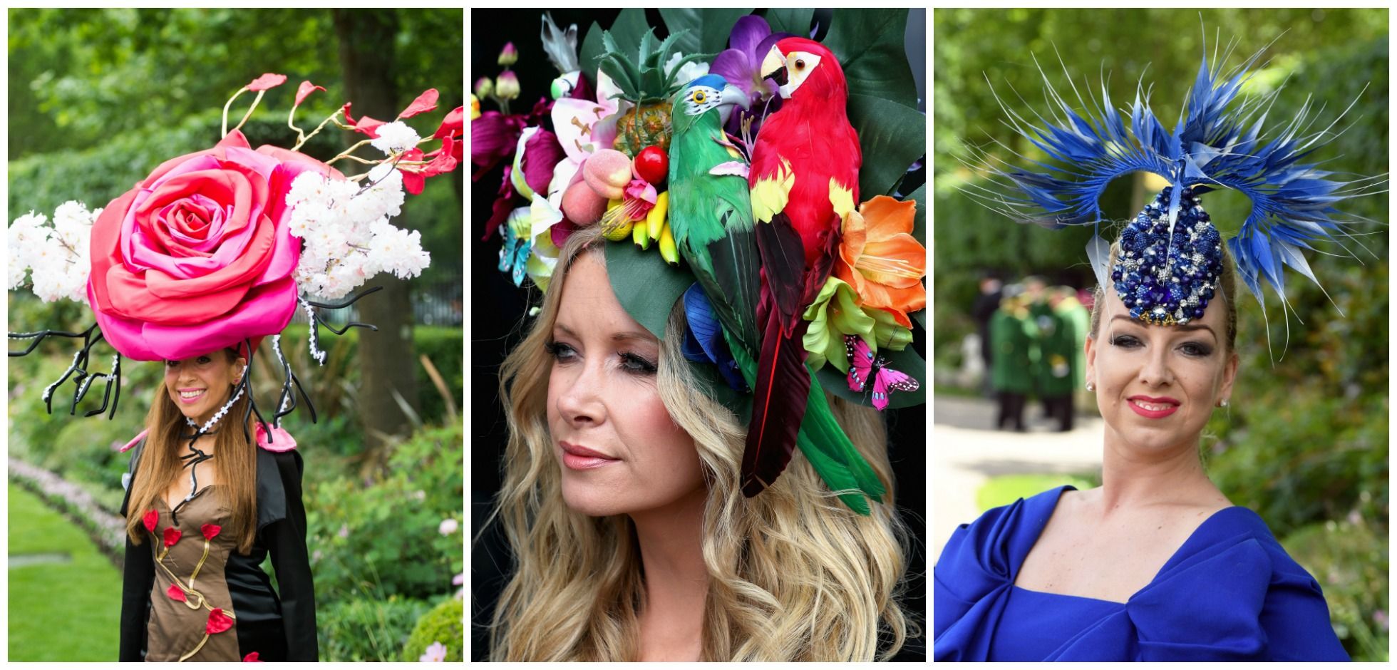 Weddings Royal Ascot The Races Garden parties Special Occasions French Navy and Fuschia statement headpiece