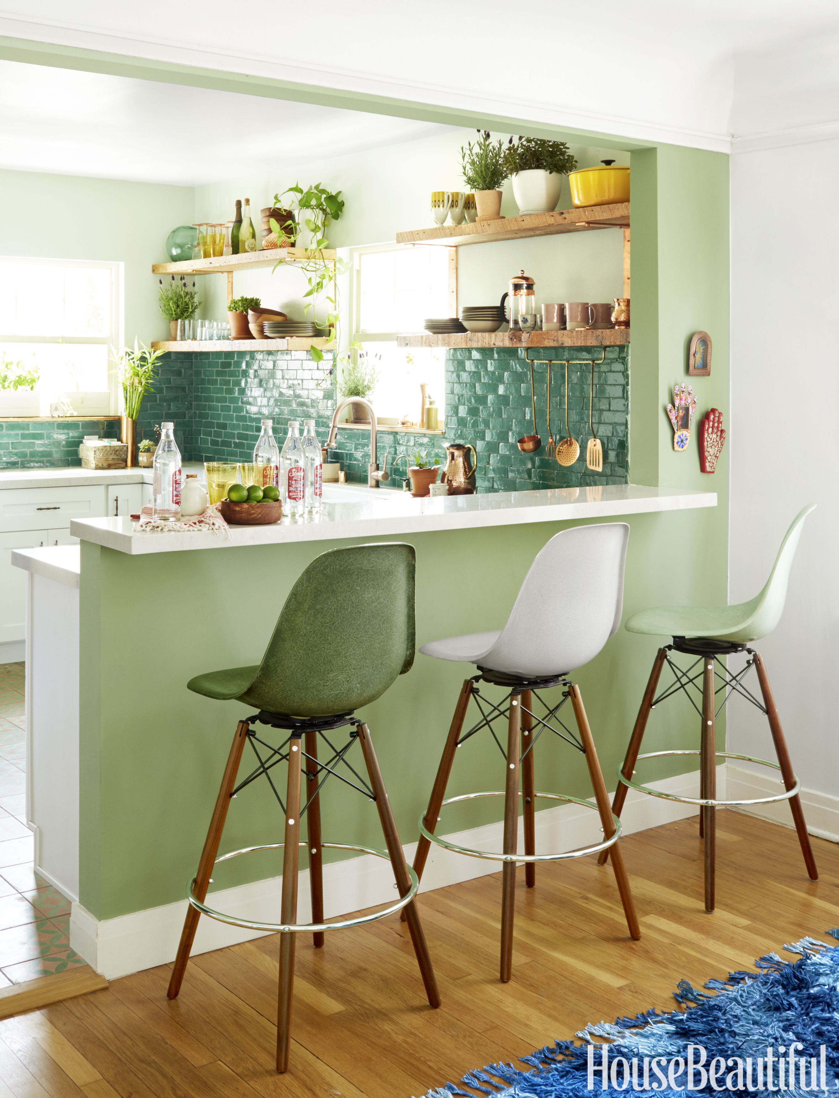 Green kitchen clearance paint color ideas