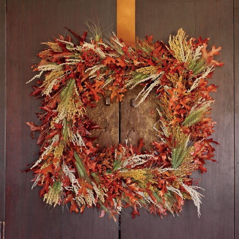 square wreath for fall