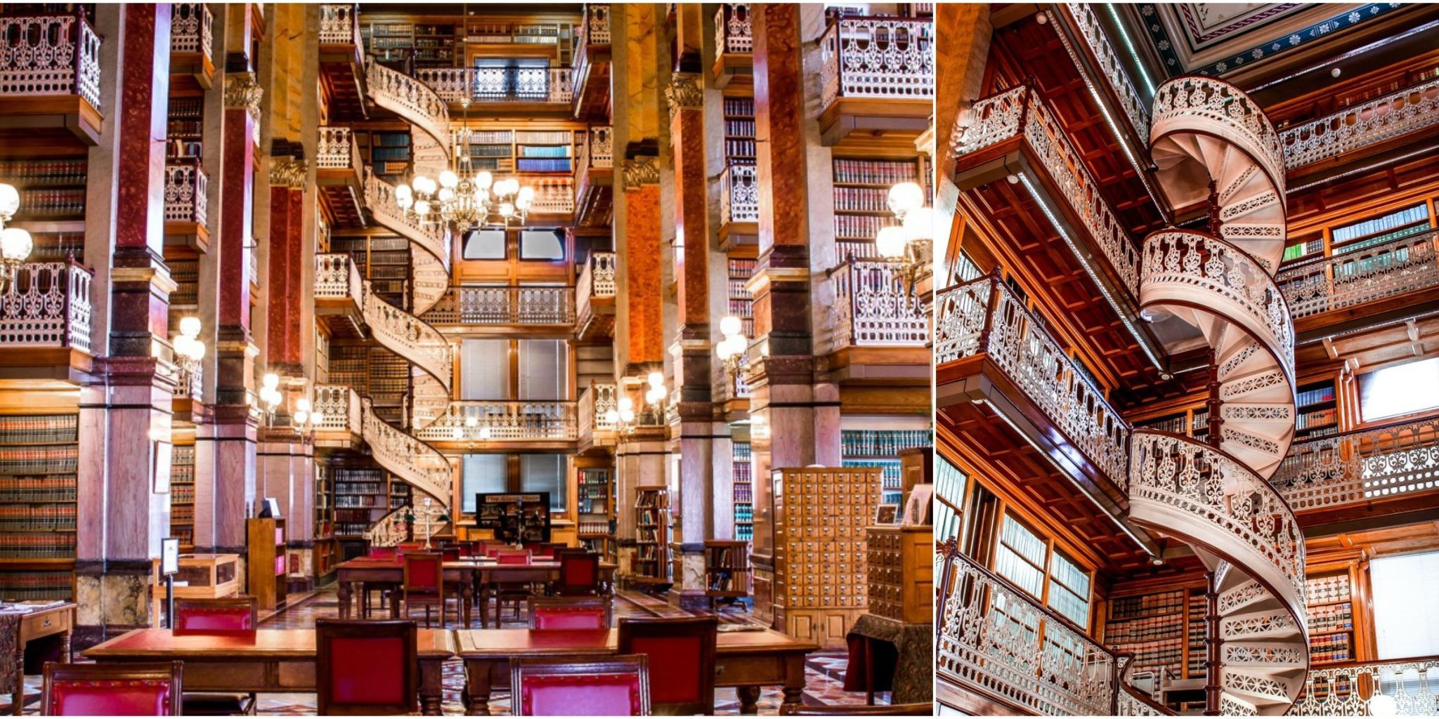 Iowa State Capital Staircases - Iowa Law Library Interior Design