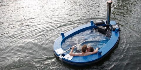 floating hot tub
