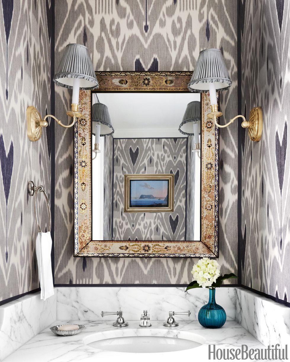 ikat powder room