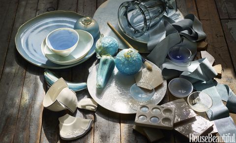 <p>A broken teacup and saucer by Gien (bottom left) would make any dinner host feel blue. A tray with paint samples includes (clockwise from top left): Sherwin-Williams's Aviary Blue, Farrow &amp; Ball's Borrowed Light, Behr's Paris and Benjamin Moore's White Dove.<span class="redactor-invisible-space" style="background-color: initial;" rel="background-color: initial;" data-verified="redactor" data-redactor-tag="span" data-redactor-style="background-color: initial;"></span>
</p><p><em data-redactor-tag="em">See something here you like? Check out our <em data-redactor-tag="em"><em data-redactor-tag="em"><a href="http://www.housebeautiful.com/shopping/a7243/november-2016-resources/" target="_blank">shopping guide</a> </em></em>for where to find it.</em>
</p><p><span class="redactor-invisible-space" data-verified="redactor" data-redactor-tag="span" data-redactor-class="redactor-invisible-space"><em data-redactor-tag="em">This article originally appeared in the November 2016 issue of </em>House Beautiful.</span></p>