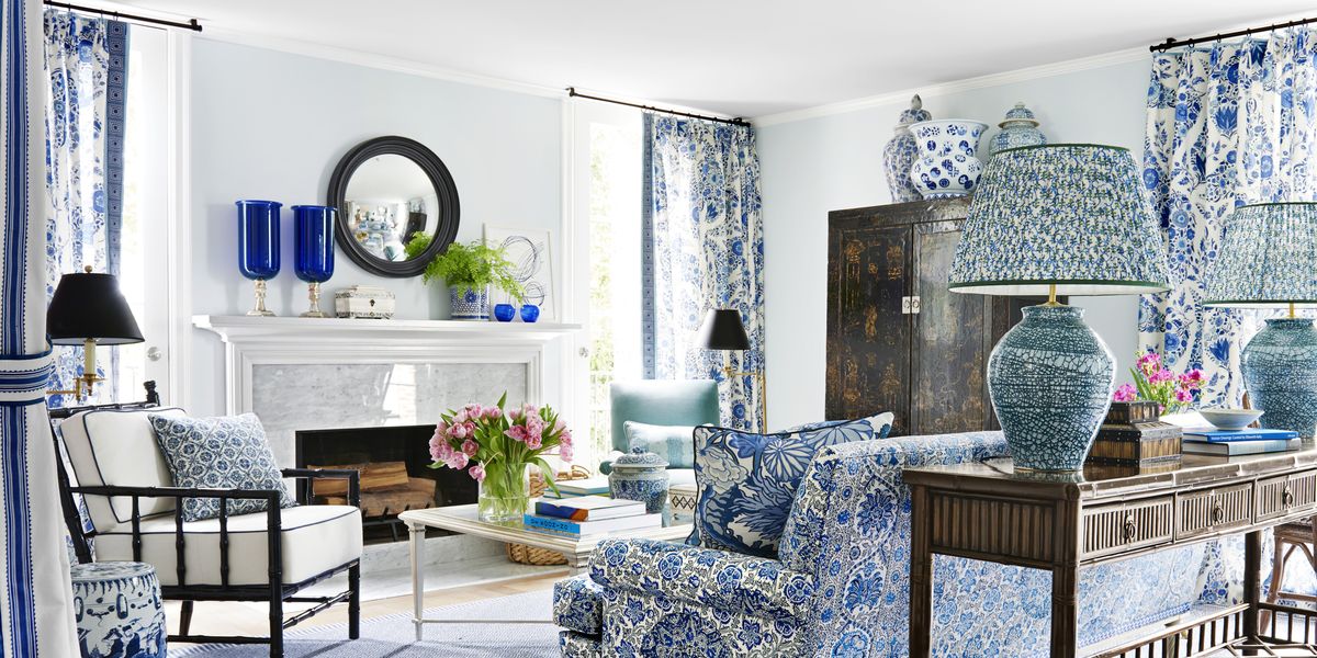 Mark D. Sikes Interior Design - Blue and White House Tour